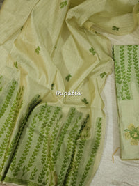 Banarasi Unstitched Salwar Suit - Green