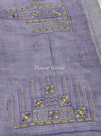 Linen Tissue with French Knot Work - Lavender