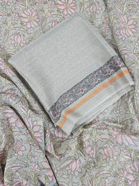 Semi Tussar 2Pcs Unstitched Salwar - Grey