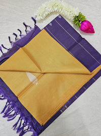 Chinnalampattu Saree - Brown with Dark Purple