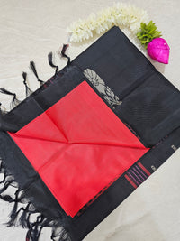 Chinnalampattu Saree - Red with Black