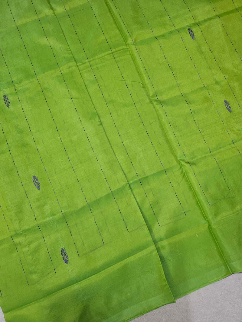 Chinnalampattu Saree - Green with Dual Shade Lavender