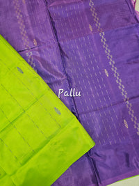 Chinnalampattu Saree - Green with Dual Shade Lavender
