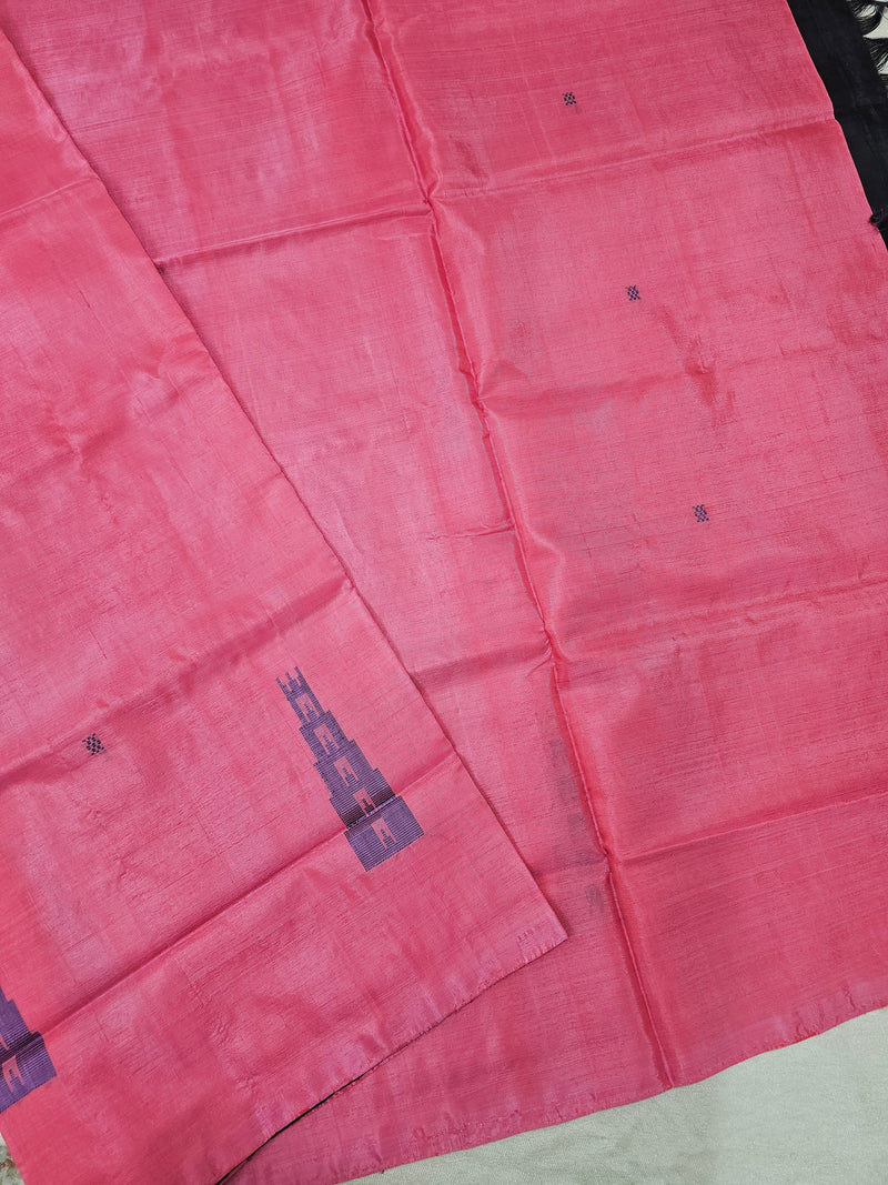 Chinnalampattu Saree - Pink with Black