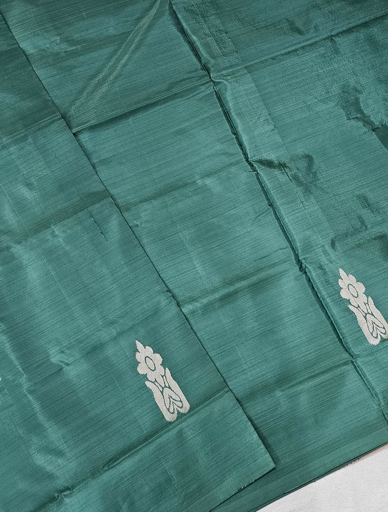 Chinnalampattu Saree - Green with Cream