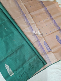 Chinnalampattu Saree - Green with Cream