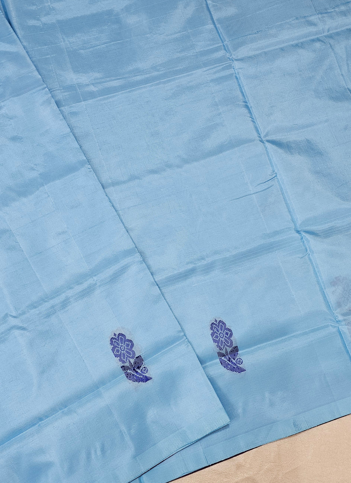 Chinnalampattu Saree - Blue with Dark Purple