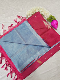 Chinnalampattu Saree - Blue with Red