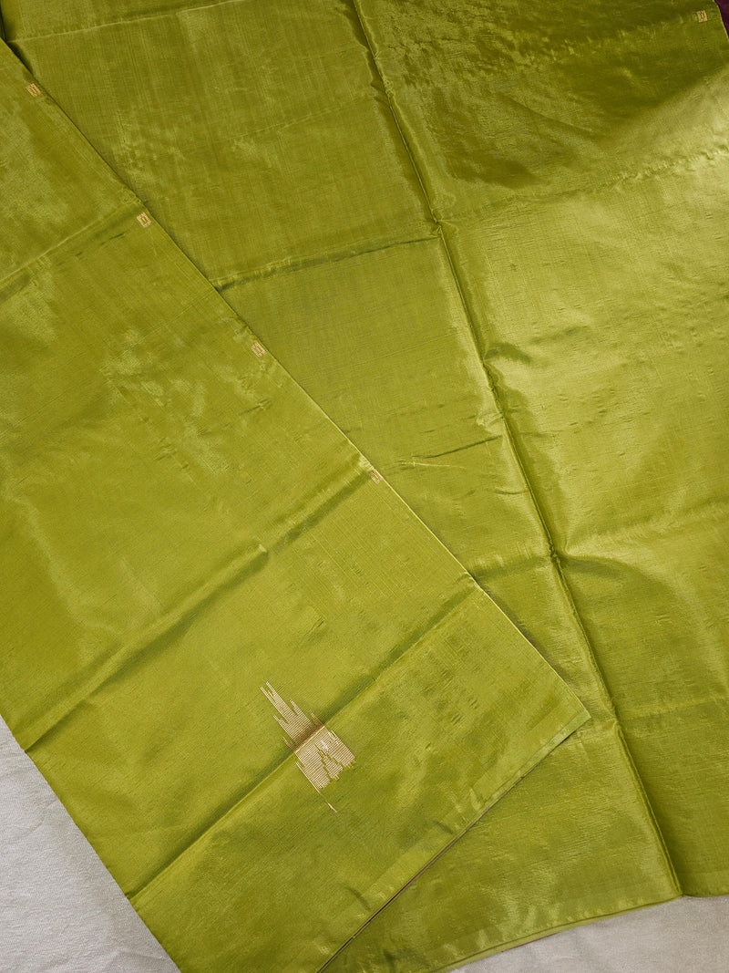 Chinnalampattu Saree - Green with Magenta Pink