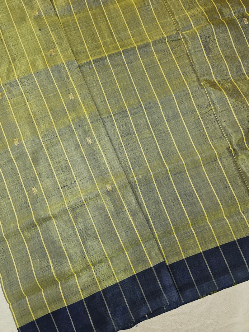 Chinnalampattu Saree -  Dual Shade of Green with Blue