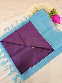 Chinnalampattu Saree - Purple with Blue