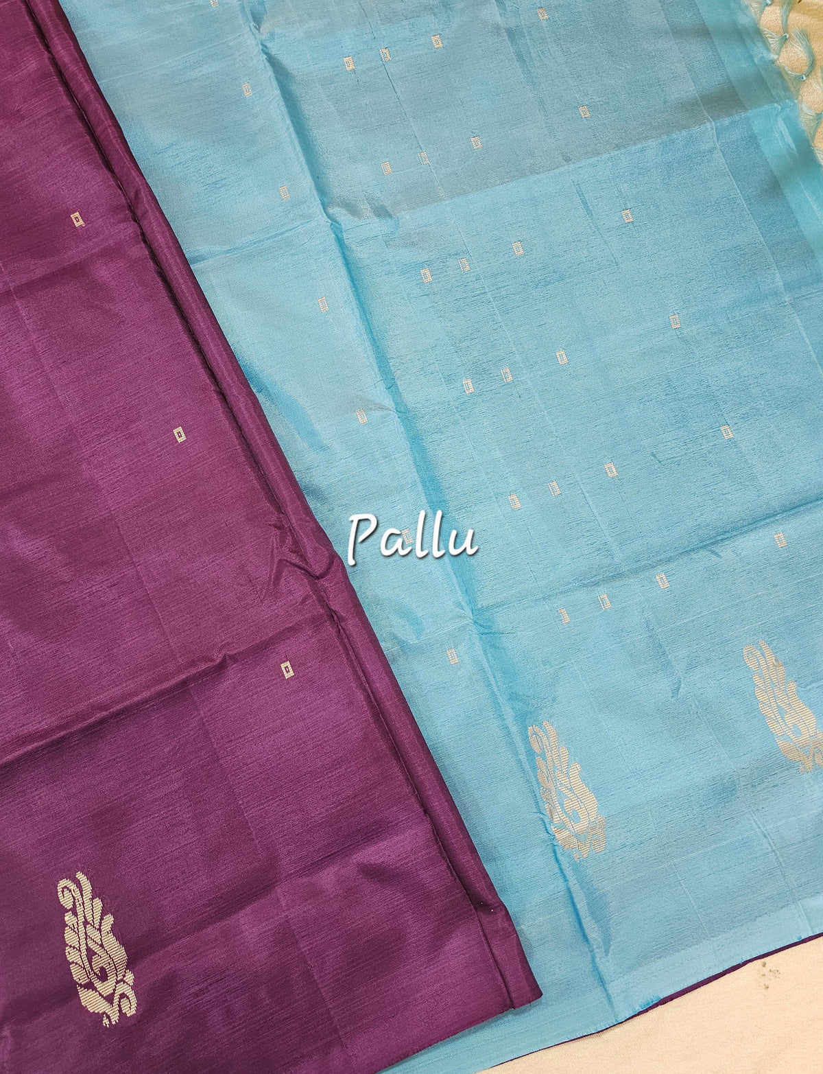 Chinnalampattu Saree - Purple with Blue