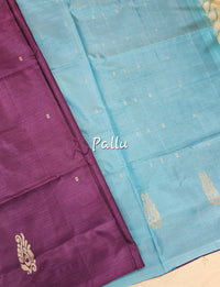 Chinnalampattu Saree - Purple with Blue