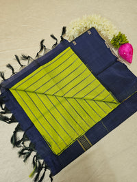 Chinnalampattu Saree - Green with Blue