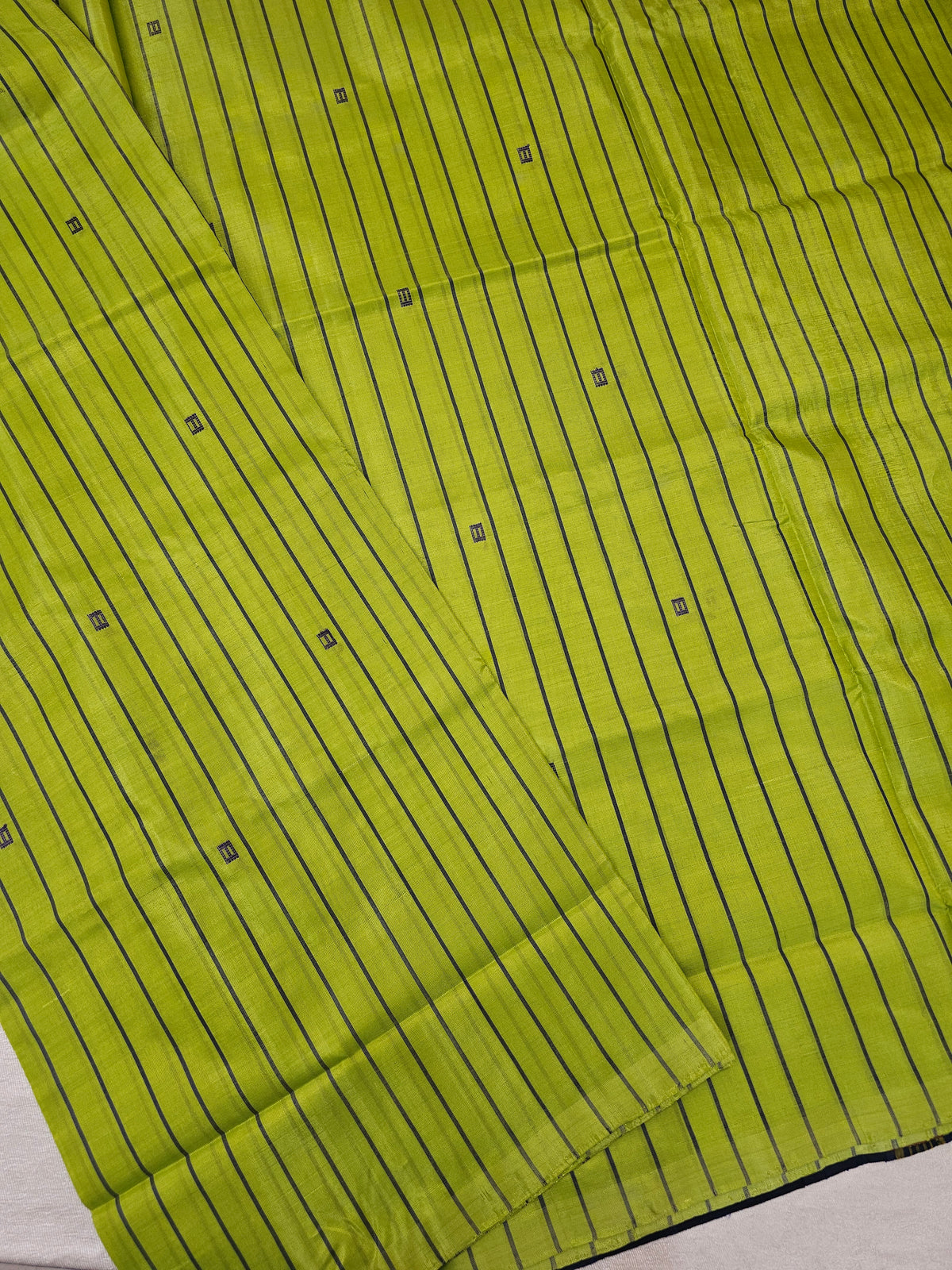 Chinnalampattu Saree - Green with Blue