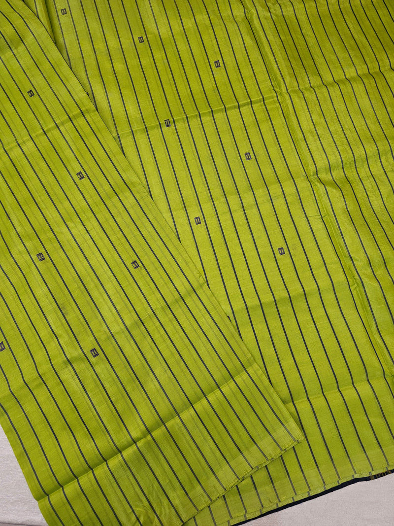 Chinnalampattu Saree - Green with Blue