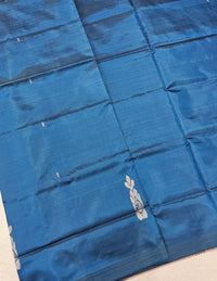 Chinnalampattu Saree - Peacock Blue with Cream