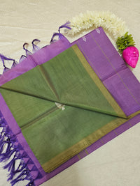 Chinnalampattu Saree - Green with Purple