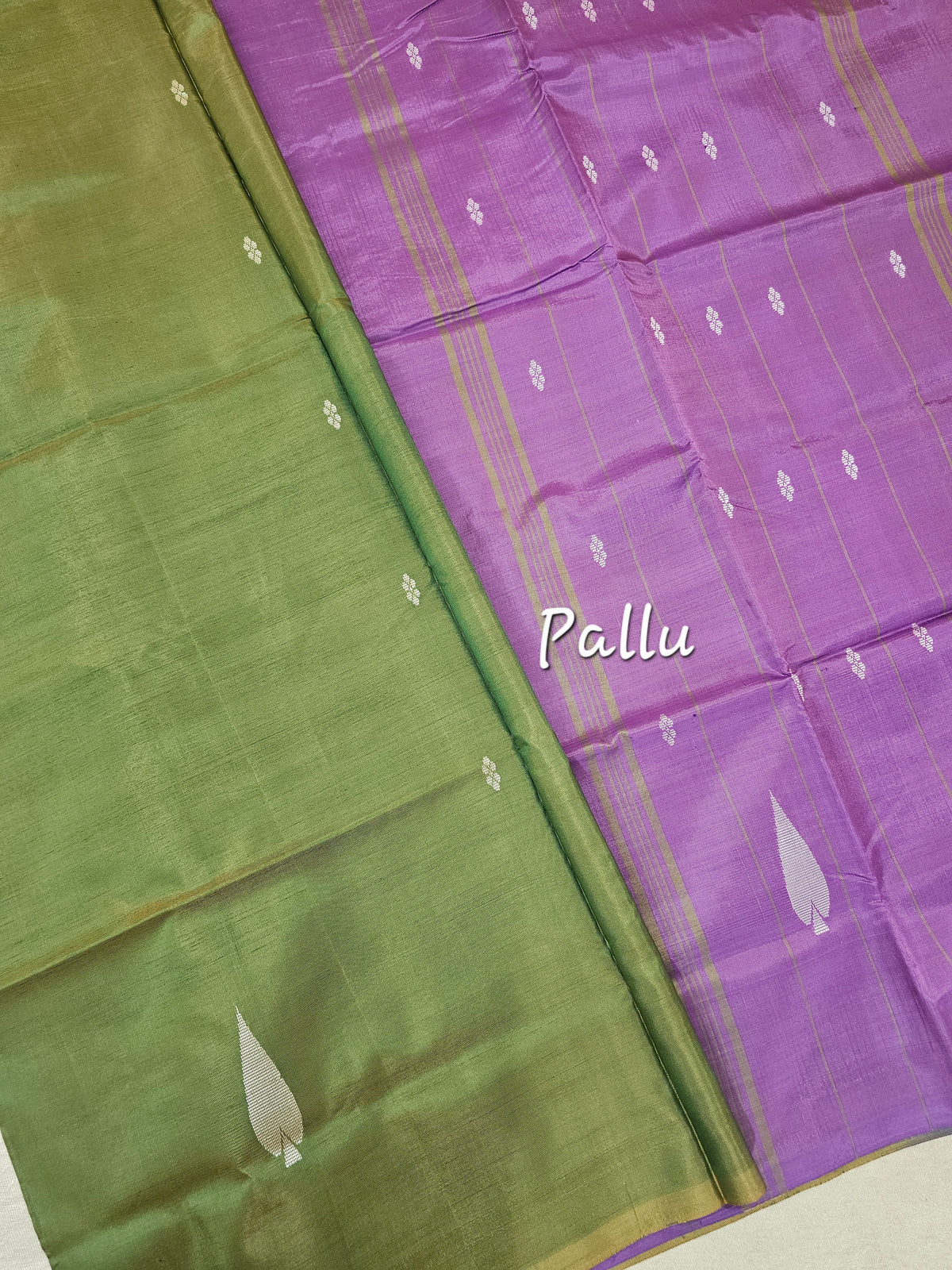 Chinnalampattu Saree - Green with Purple