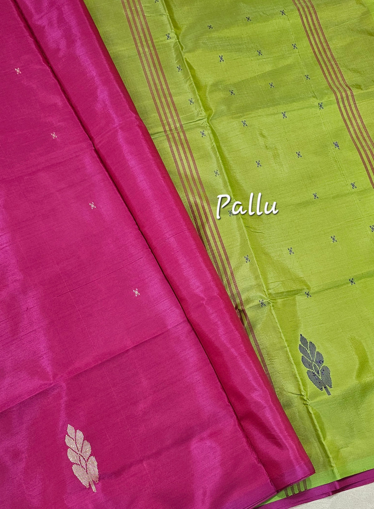 Chinnalampattu Saree - Pink with Green