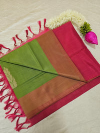 Chinnalampattu Saree - Green with Red