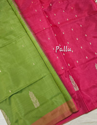 Chinnalampattu Saree - Green with Red