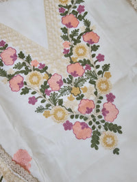 Soft Silk with Heavy Neck - Cream