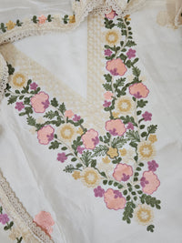 Soft Silk with Heavy Neck - Cream