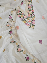 Soft Silk with Heavy Neck - Cream