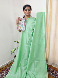 Pastel Bhagalpuri with Matching Blouse - Green