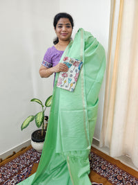 Pastel Bhagalpuri with Matching Blouse - Green