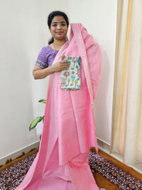 Pastel Bhagalpuri with Matching Blouse - Pink