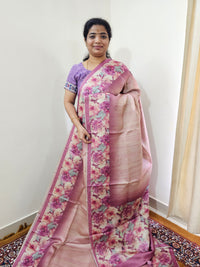 Designer Soft Santin with Digital Prints - Pink