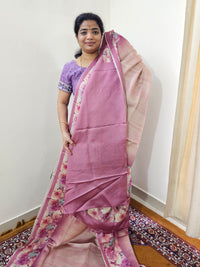 Designer Soft Santin with Digital Prints - Pink