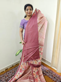 Designer Soft Santin with Digital Prints - Onion Pink