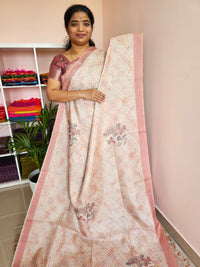 Casual Semi Tussar - Peach