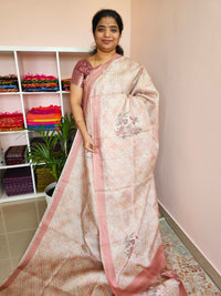 Casual Semi Tussar - Peach