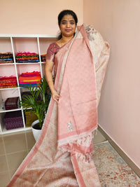 Casual Semi Tussar - Peach