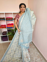 Casual Semi Tussar - Sea Blue