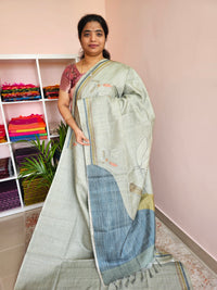 Casual Semi Tussar - Blue