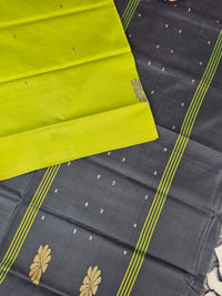 Green with Black Chinnalampattu Saree with Blouse