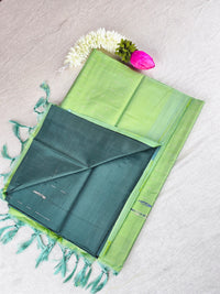 Dark Green with Light Green Chinnalampattu Saree with Blouse