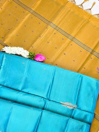 Blue with Brown Chinnalampattu Saree with Blouse