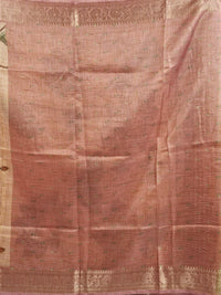 Soft Semi Tussar Kota Weaving  - Onion Pink