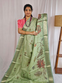 Soft Semi Tussar Kota Weaving  - Green