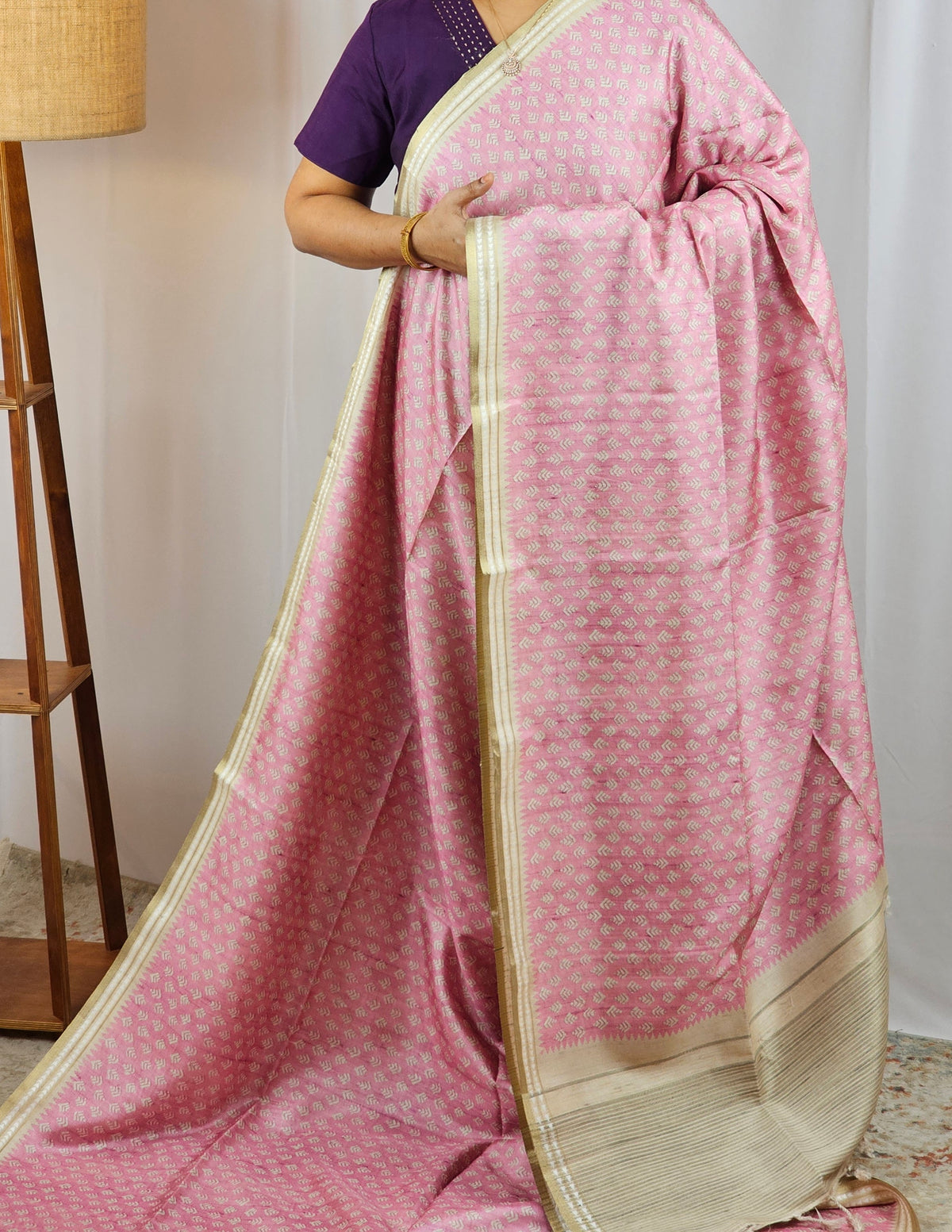 Premium Tussar Sarees - Pink