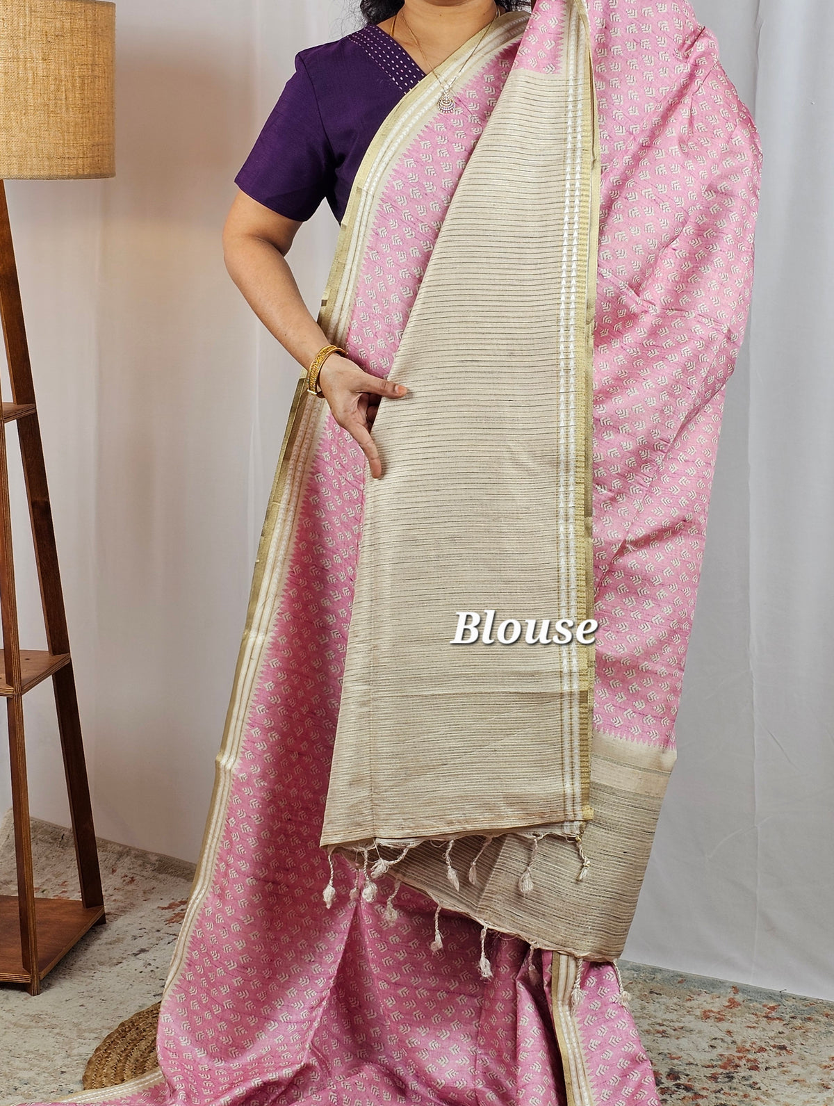 Premium Tussar Sarees - Pink
