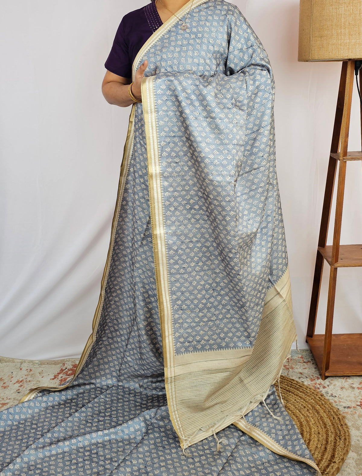 Premium Tussar Sarees - Grey
