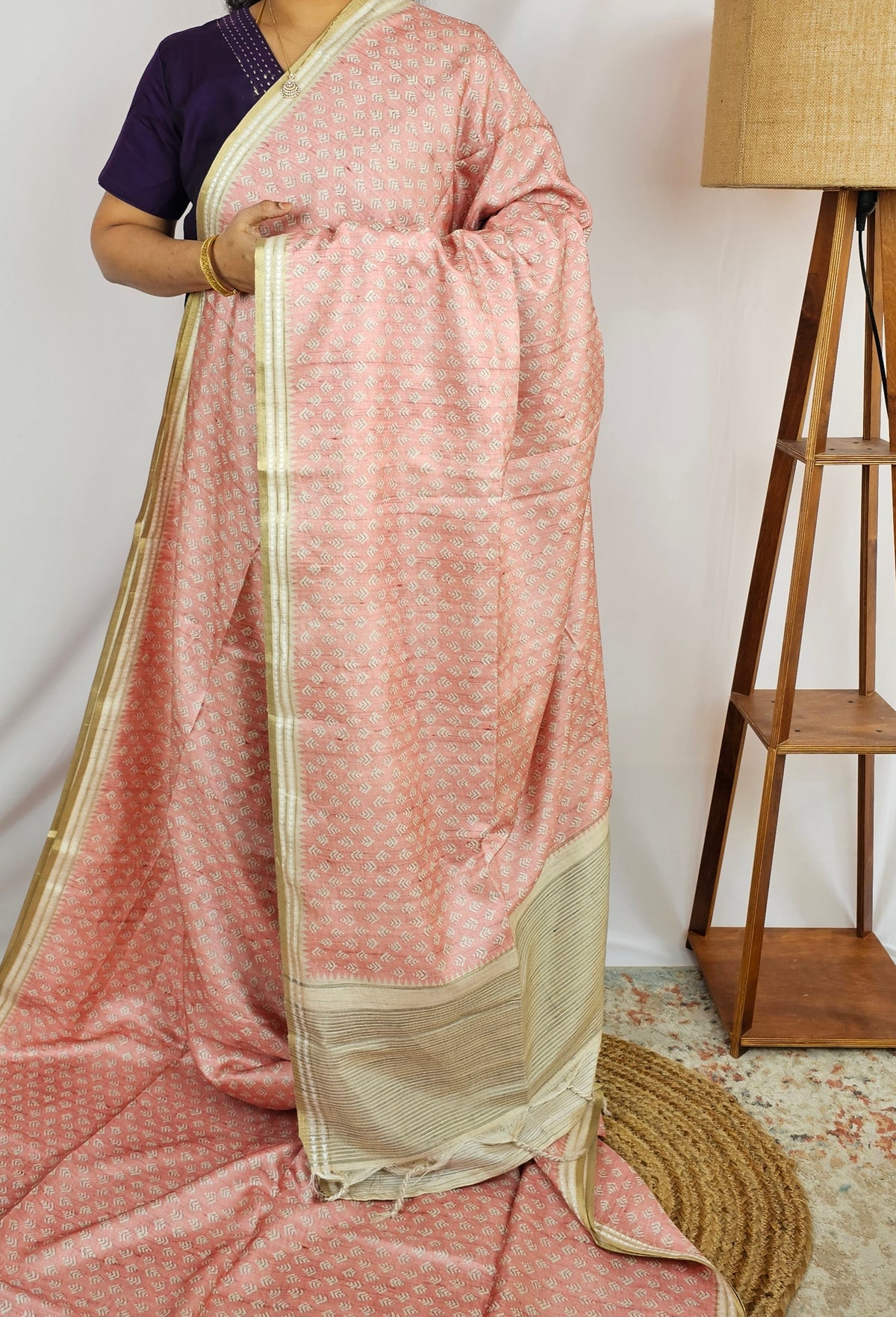 Premium Tussar Sarees - Peach