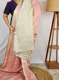 Premium Tussar Sarees - Peach